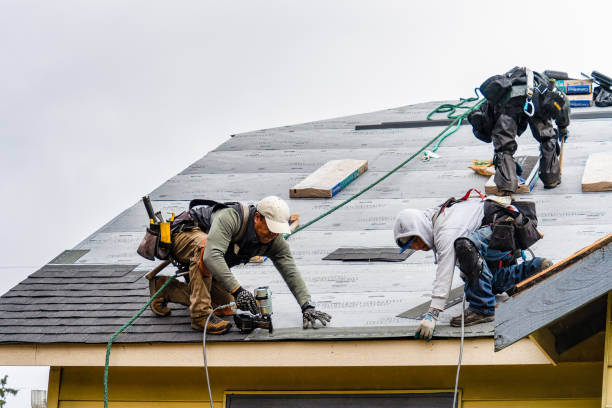 Professional Gutter Installation technician working in Slater, IA